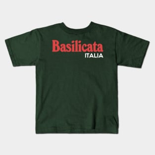 Basilicata // Italia Typography Region Design Kids T-Shirt